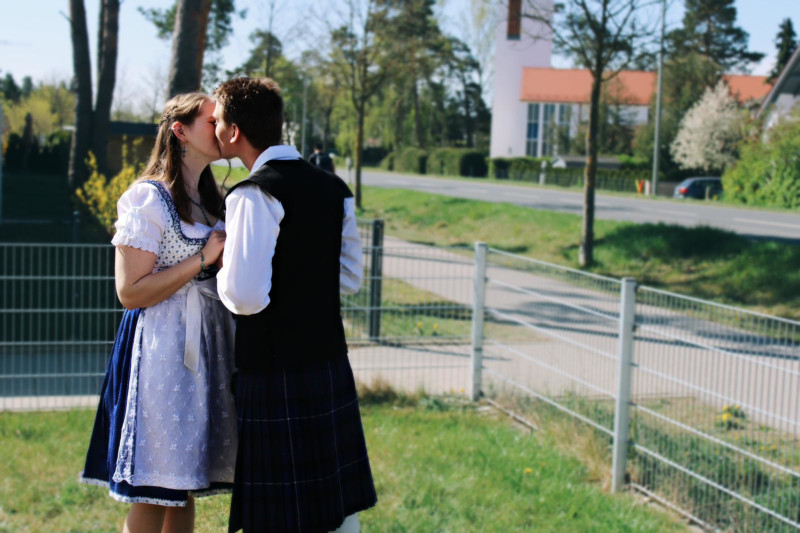 Lilo and Mike on their wedding day