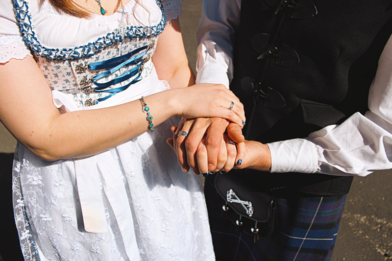 Lilo and Mike on their wedding day