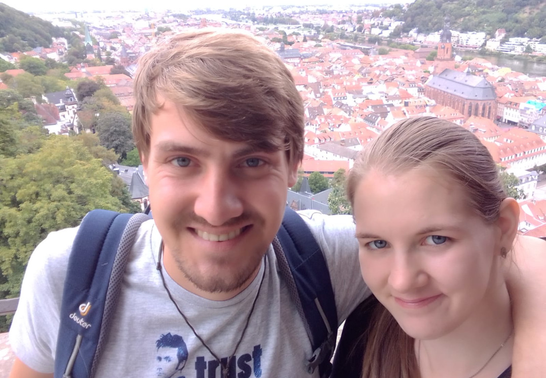 Lilo and Mike at Heidelberg Castle