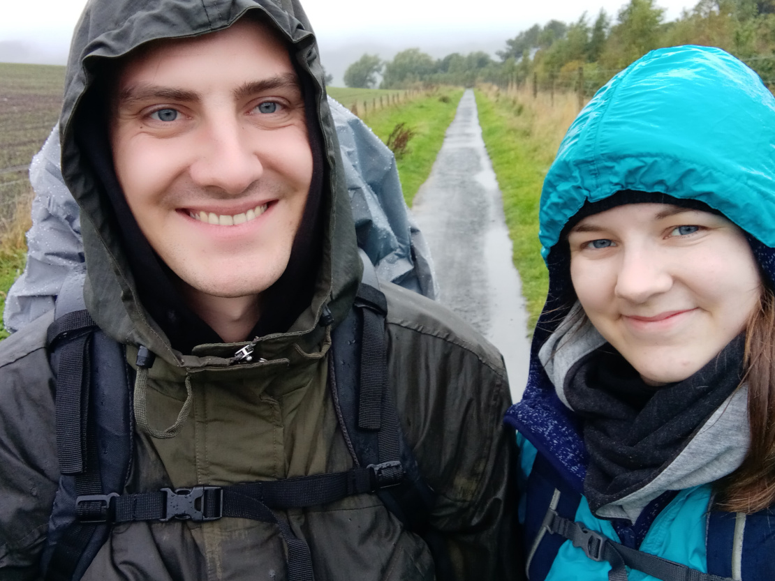 Mike and Lilo in the rain