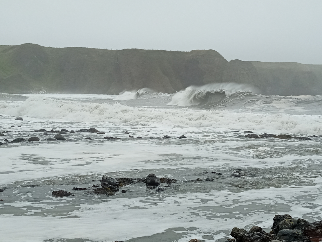 Huge waves in the sea