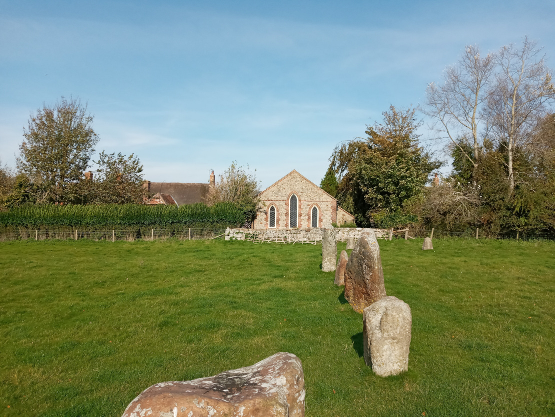 small cicle leading to church